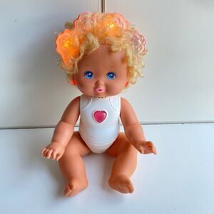 Baby Sparkles Mattel Doll Vintage 1989 lights up‎ Twinkles 14" tall Works 9V